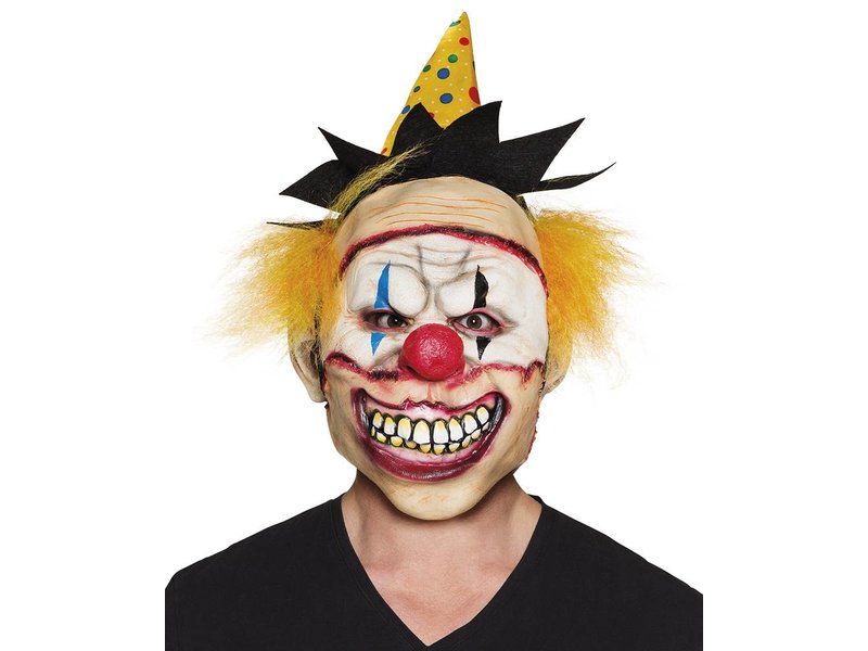 Horror clown masker ‘Freaky’ met hoed en haar