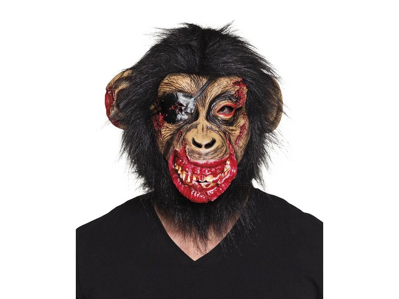 Bloody monkey mask with hair