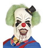 Horror clown Deluxe masker met haar
