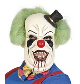 Maschera da Clown Horror Deluxe con capelli