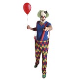 Horror clown mask Deluxe with hair