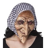 Witch mask with black and white hood