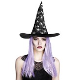 Witch Hat 'Aranya' with purple hair