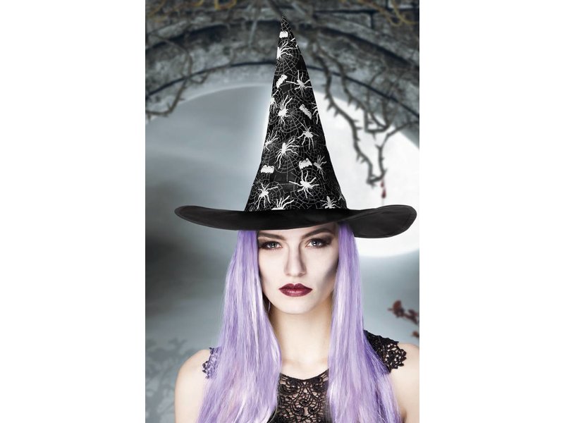 Witch Hat 'Aranya' with purple hair