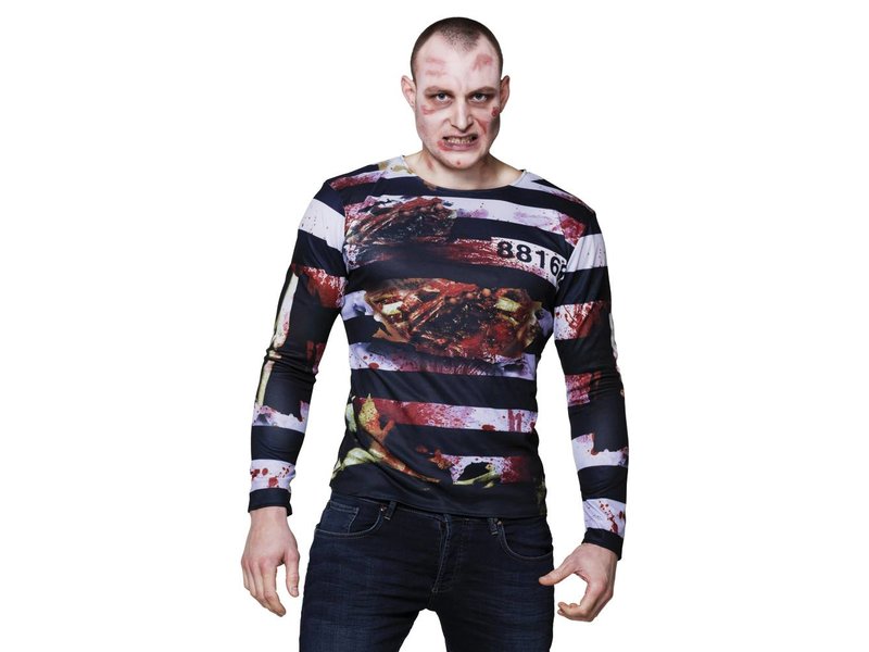 Fotorealistisch shirt Zombie prisoner (M/L)