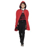 Cape enfant noir/rouge réversible (115 cm)