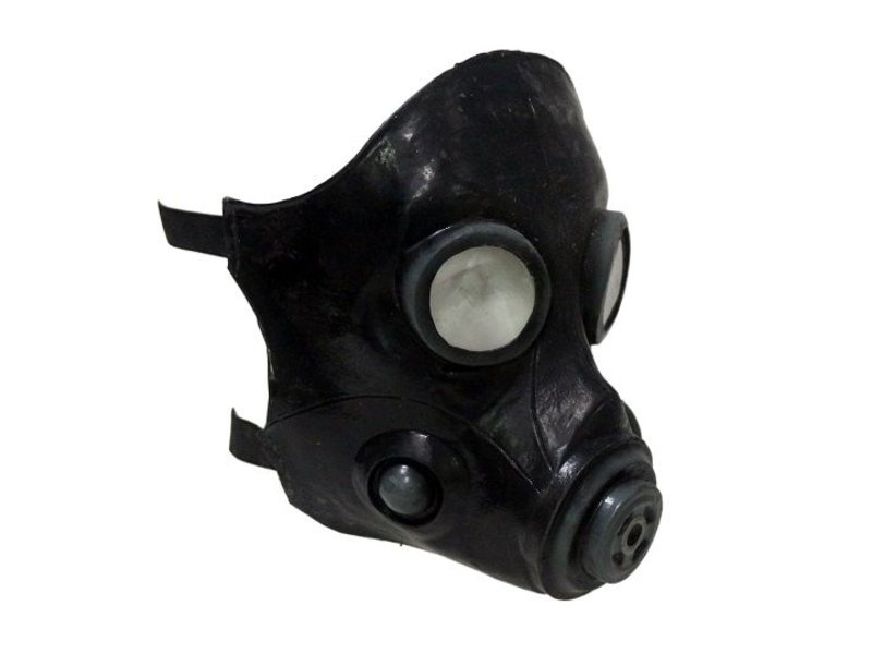 all black gas mask