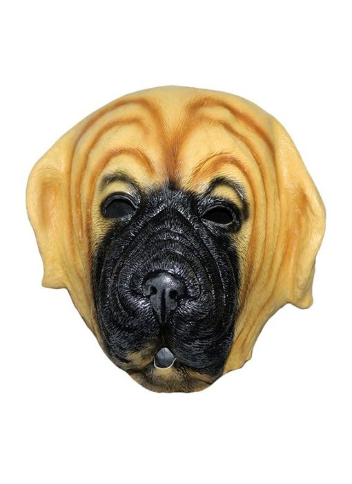 Masque de chien 'bulldog' (brun)