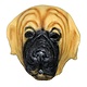 Masque de chien 'bulldog' (brun)