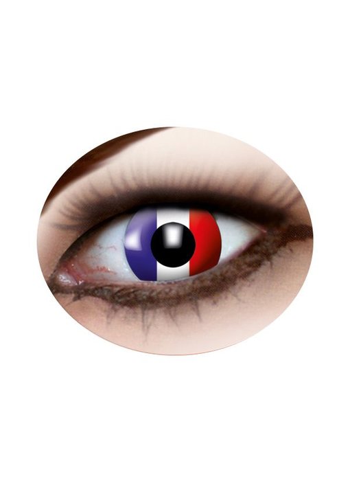 Lentilles de contact drapeau français