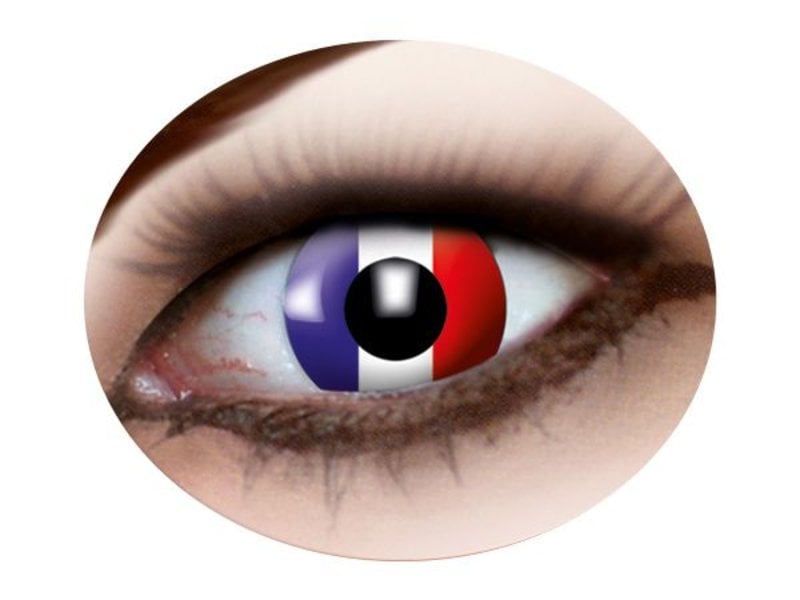 Lentilles de contact drapeau français