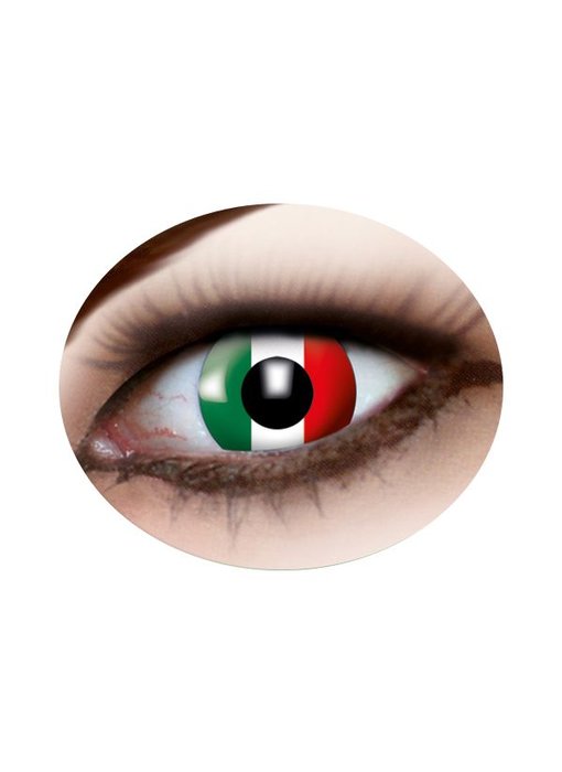Lentilles de contact drapeau italien