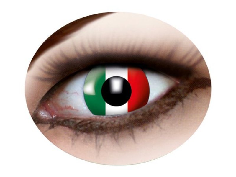 Lentilles de contact drapeau italien