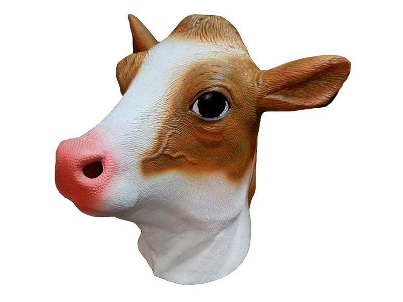 Maschera da Mucca in lattice (marrone)