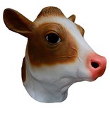 Maschera da Mucca in lattice (marrone)