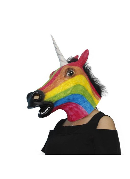 Eenhoorn masker 'Rainbow Unicorn'