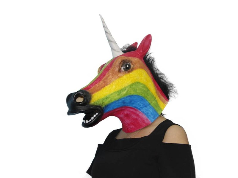 Eenhoorn masker 'Rainbow Unicorn'