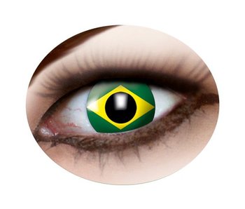 Lentilles de contact drapeau brézilien (Brésil)