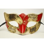 Maschera veneziana Colombina ‘Musica’ (rossa)