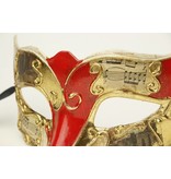 Venetian mask Columbina ‘Musica’ (red)