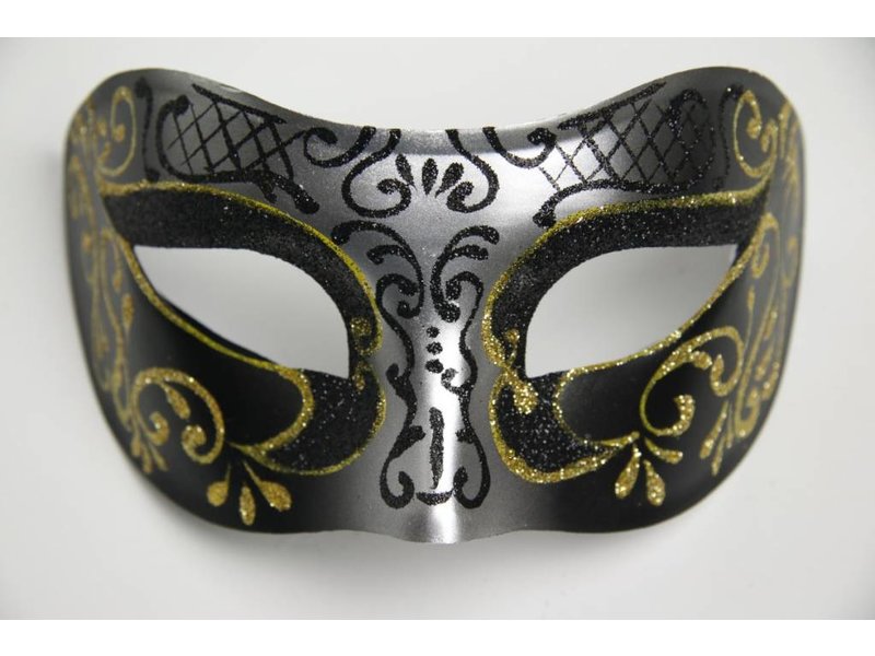 Venetiaans masker 'Columbina Princessa' (goud/zilver)