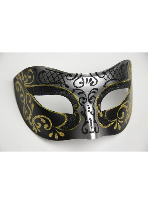 Venetiaans masker 'Princessa' (goud/zilver)