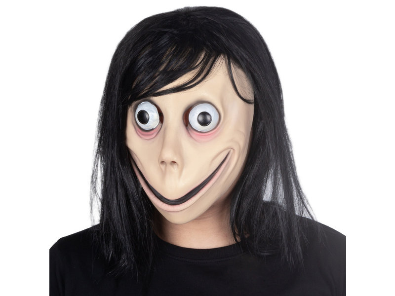 Momo Scary Face Cover, Halloween Scary Women Face Covers With Long