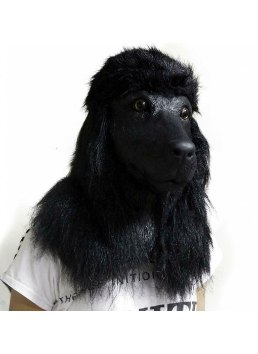 Masque de chien Deluxe  'Caniche noir'