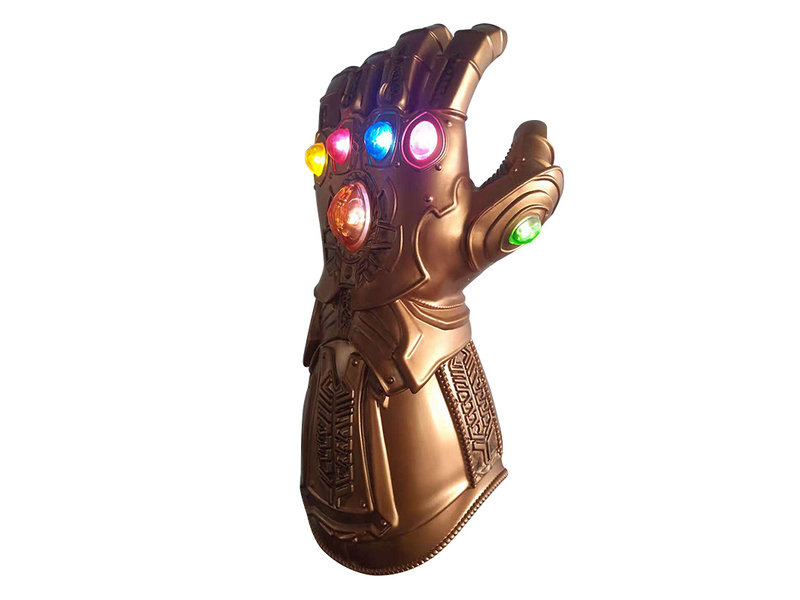 Infinity Gauntlet, Guanto di Thanos War Infinity Gems con 6 Pietre LED  Rimovibili, Design del Magnete, 3 modalità Flash, Puntelli per Feste da