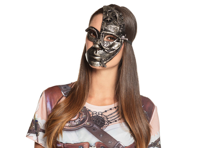 Maschera Steampunk mezza faccia (uomo e donna)