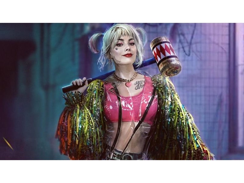 MisterMask.nl Harley Quinn outfit (shorts, top, glitter jacket) | Birds of Prey (2020)