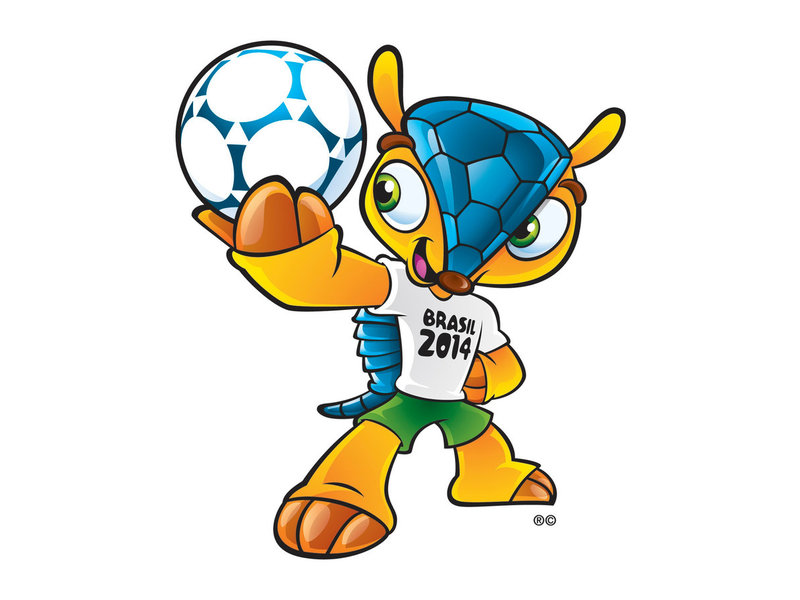 Gordeldier masker (mascotte WK 2014 'Fuleco')