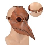 Plague Doctor mask (brown leather look / steampunk style)