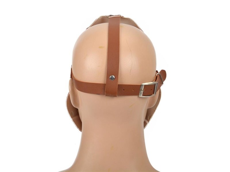 Pestdokter masker (leather look bruin / steampunk style)