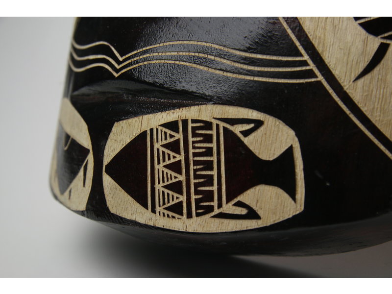 Grand masque Tiki brun foncé (18" / 46 cm)