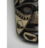 Donkerbruin Tiki masker (46 cm)