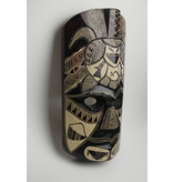 Donkerbruin Tiki masker (46 cm)