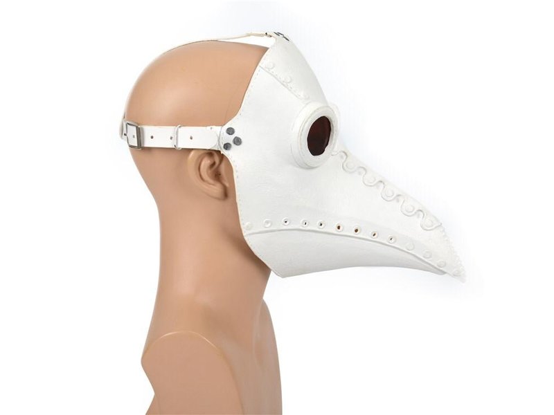 Pest masker (wit leather look)