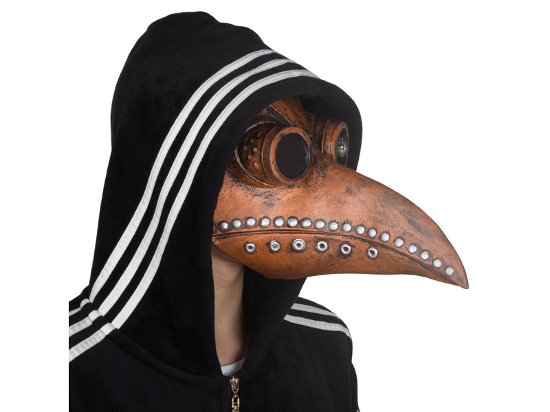 Beak mask (Pest / Plague Doctor mask) Copper brown - grey