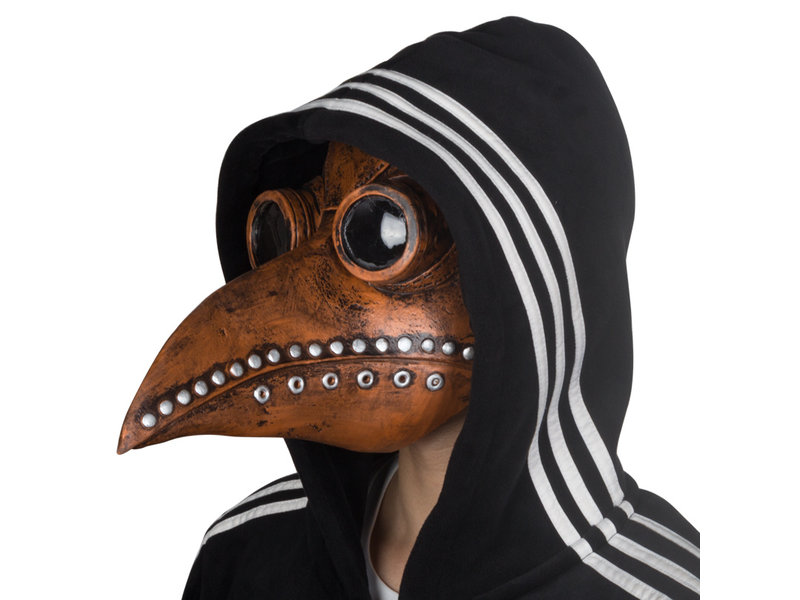 Beak mask (Pest / Plague Doctor mask) Copper brown - grey