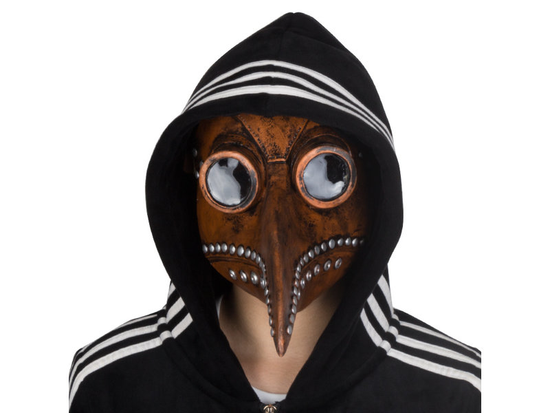 Beak mask (Pest / Plague Doctor mask) Copper brown - grey