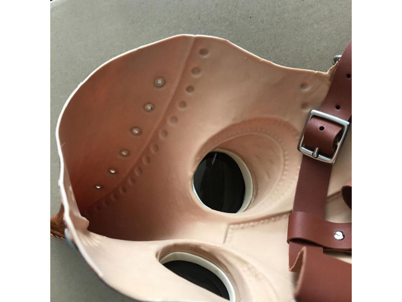 Beak mask (Pest / Plague Doctor mask) Copper brown - grey