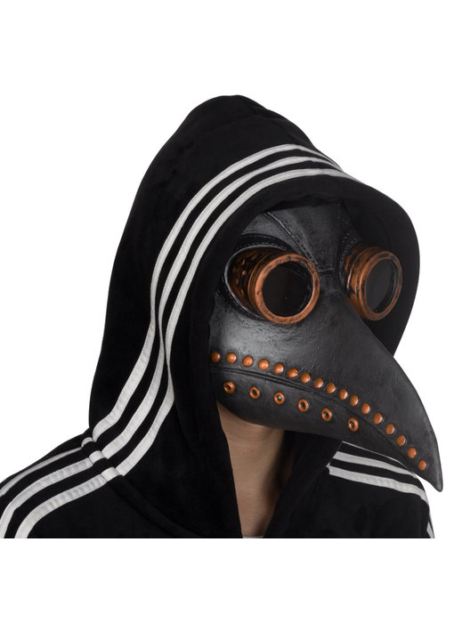 Beak mask (Plague Doctor) black/copper brown