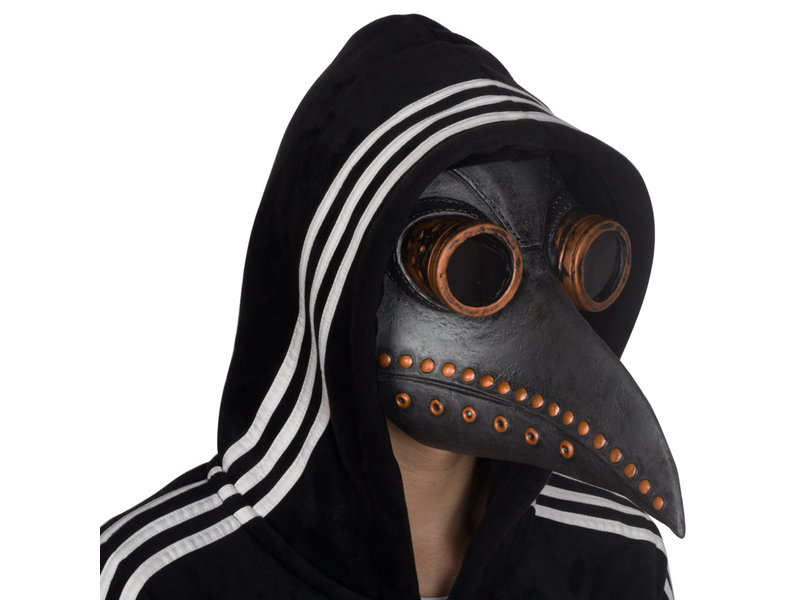 Beak mask (Plague Doctor) black/copper brown