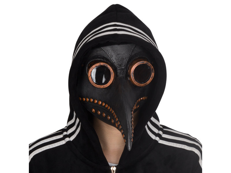 Beak mask (Plague Doctor) black/copper brown