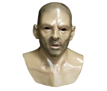 Man masker (kaal hoofd) met borststuk