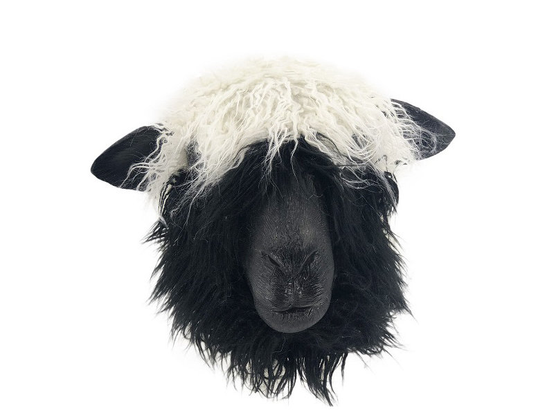 Zwartwit schaap masker (Valais)