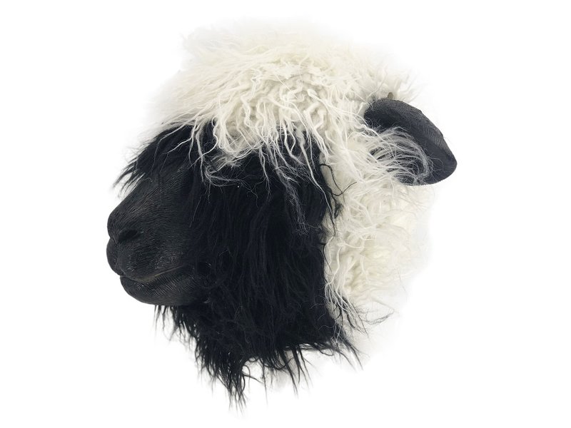 Schwarz-Weiß-Schafsmasker (Walliser)