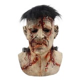 Frankenstein masker Deluxe (met zwart haar)