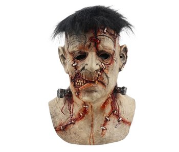 Maschera di Frankenstein Deluxe (con capelli neri)